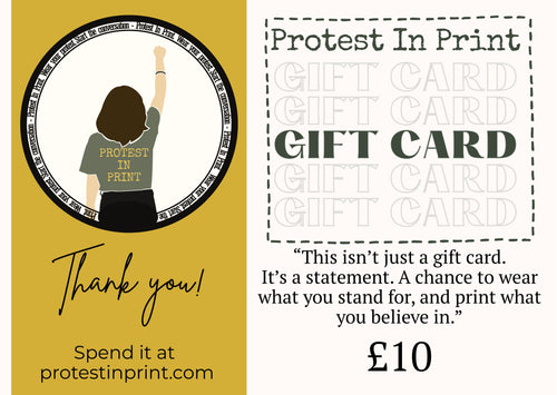 Protest In Print Gift Card - The Perfect Present