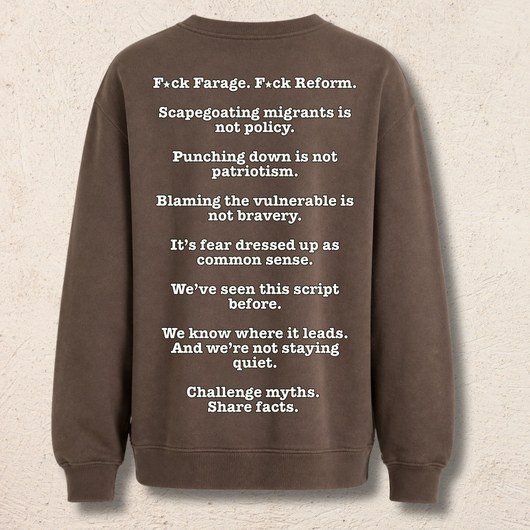 What Are You Angry About? Custom Preloved Protest Brown | 20% to charity