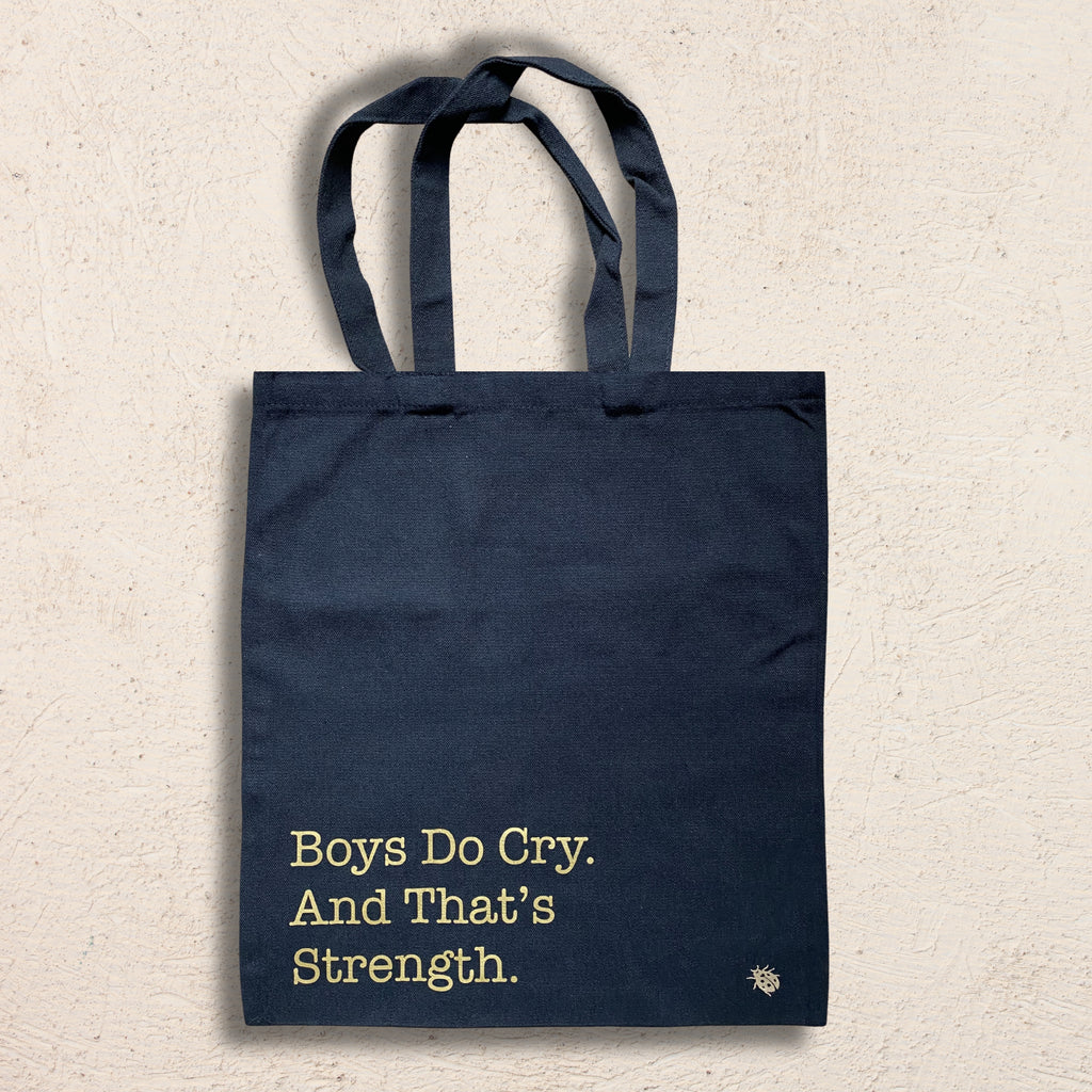 Mens Mental Health Statistics Black Tote Bag | 20% Beyond Equality