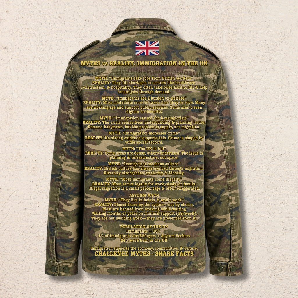 What Are You Angry About? Custom Preloved Protest Army Jacket Medium | 20% to charity (Copy) (Copy)