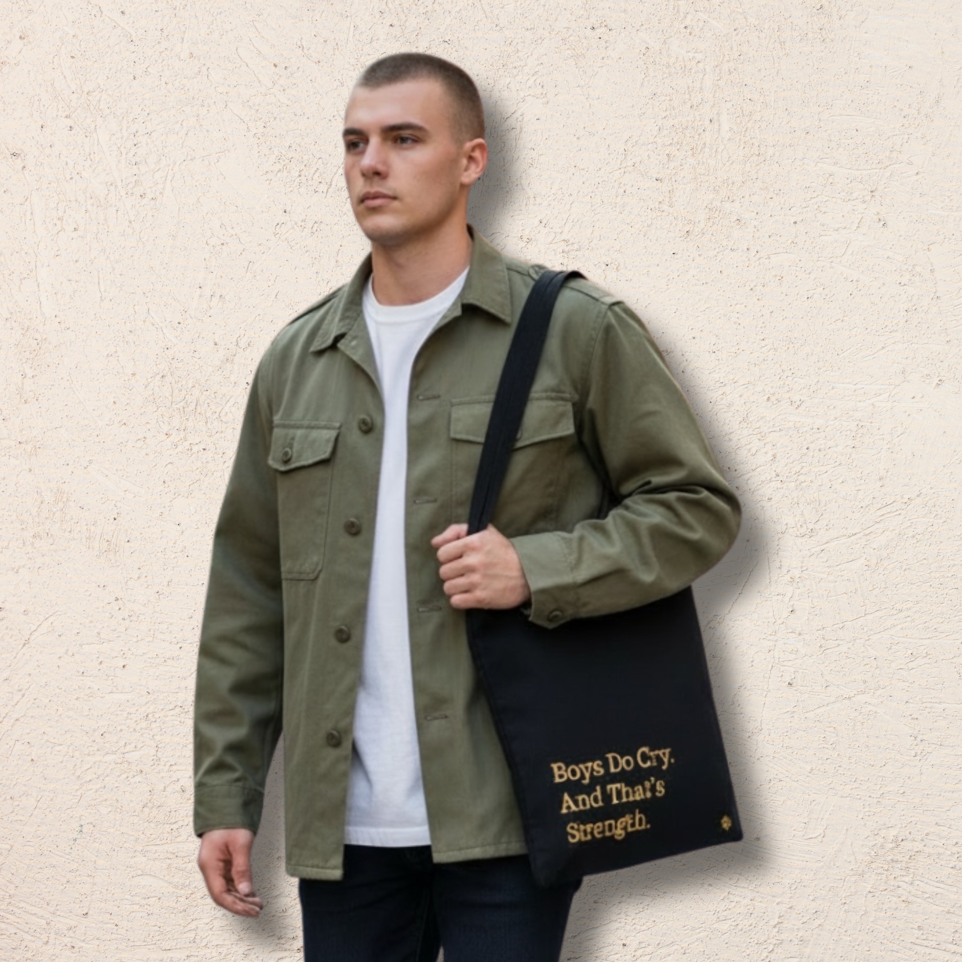 Mens Mental Health Statistics Black Tote Bag | 20% Beyond Equality