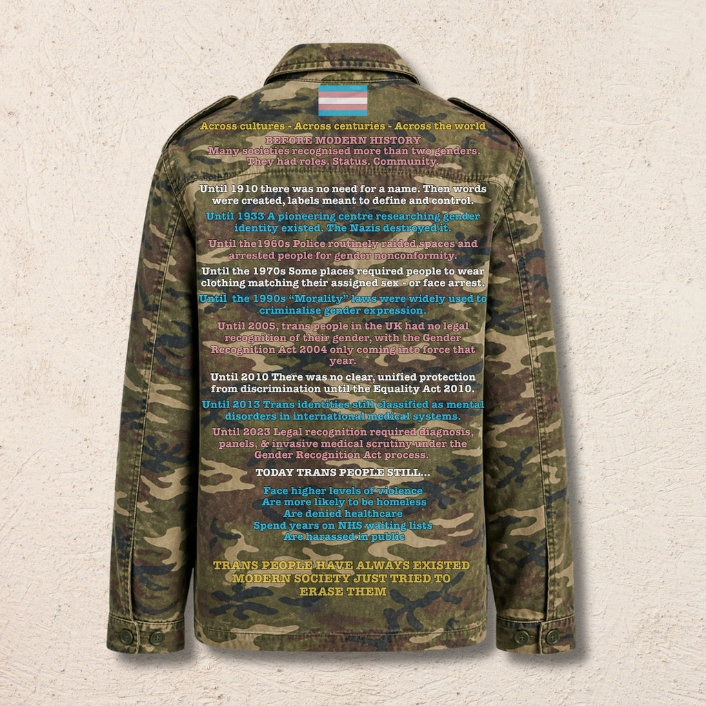 What Are You Angry About? Custom Preloved Protest Army Jacket Medium | 20% to charity (Copy) (Copy)