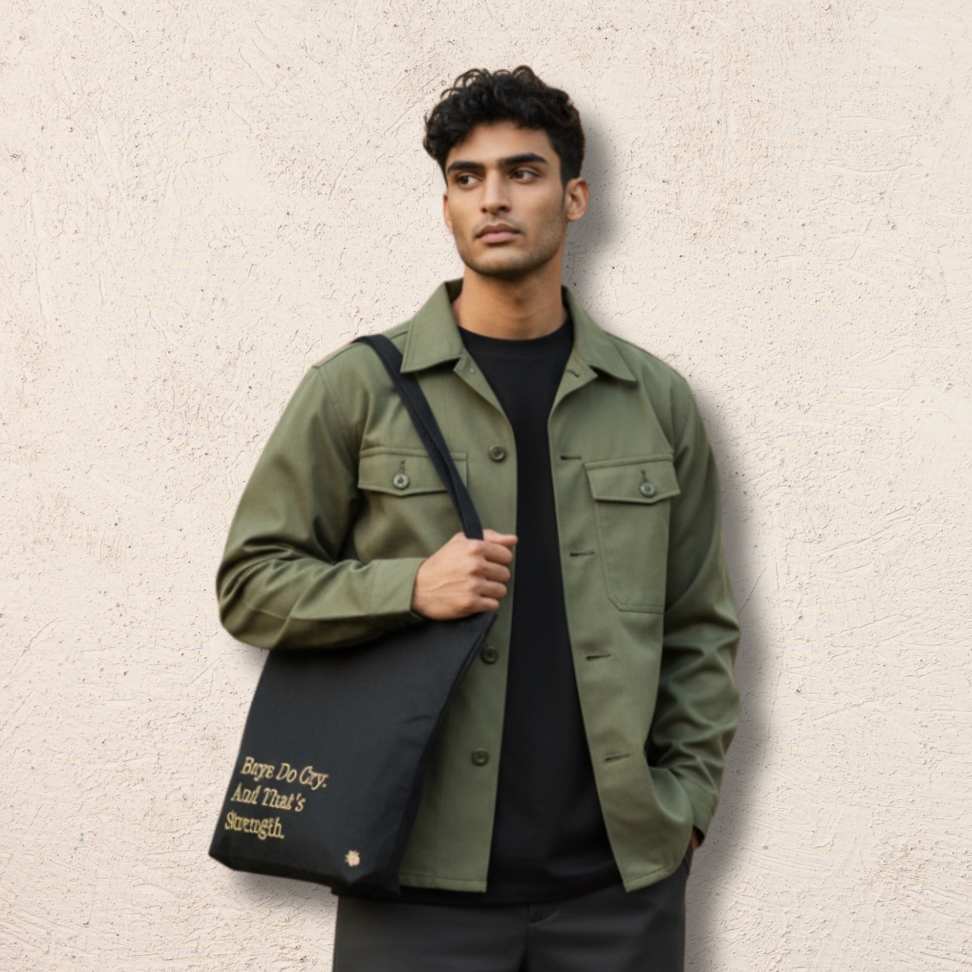 Mens Mental Health Statistics Black Tote Bag | 20% Beyond Equality