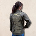 Still Not Equal, Women's Rights – Unisex Embroidered Repurposed Army Shirt | 20% go to The Girls’ Network