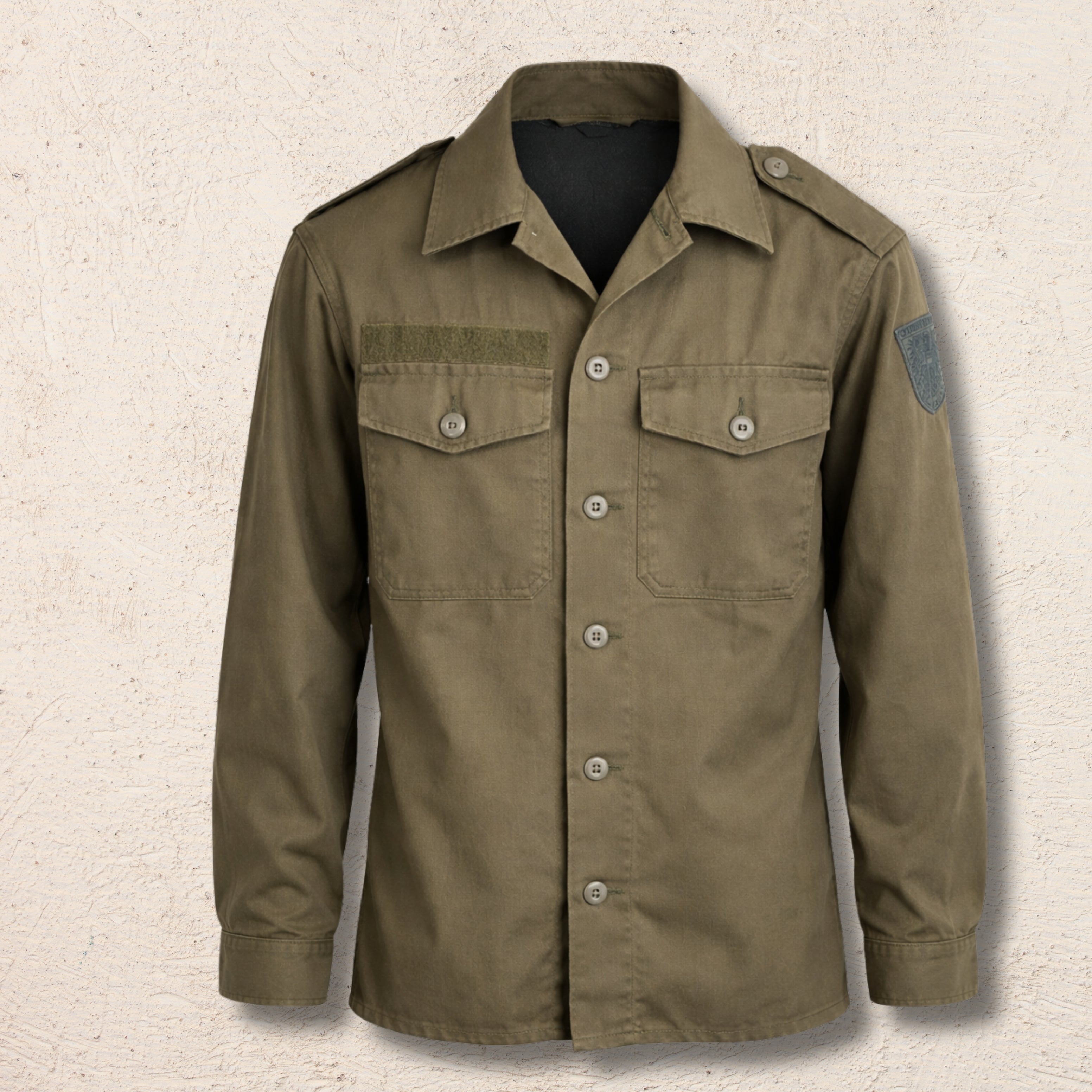 Still Not Equal, Women's Rights – Unisex Embroidered Repurposed Army Shirt | 20% go to The Girls’ Network