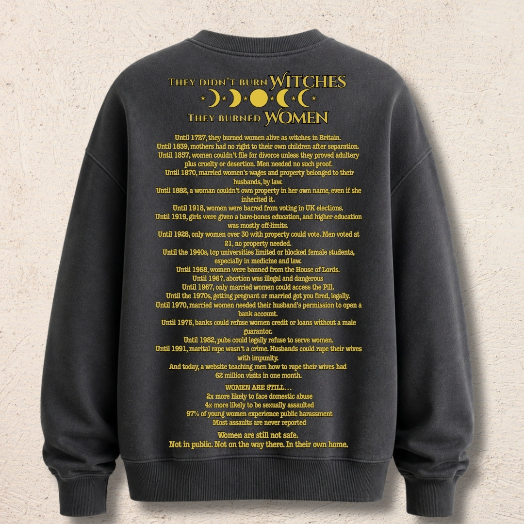 What Are You Angry About? Custom Preloved Protest Jumper Grey Stones | 20% to charity