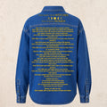What Are You Angry About? Custom Preloved Protest Denim Shirt Large | 20% to charity (Copy)