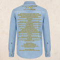 What Are You Angry About? Custom Preloved Protest Denim Shirt | 20% to charity