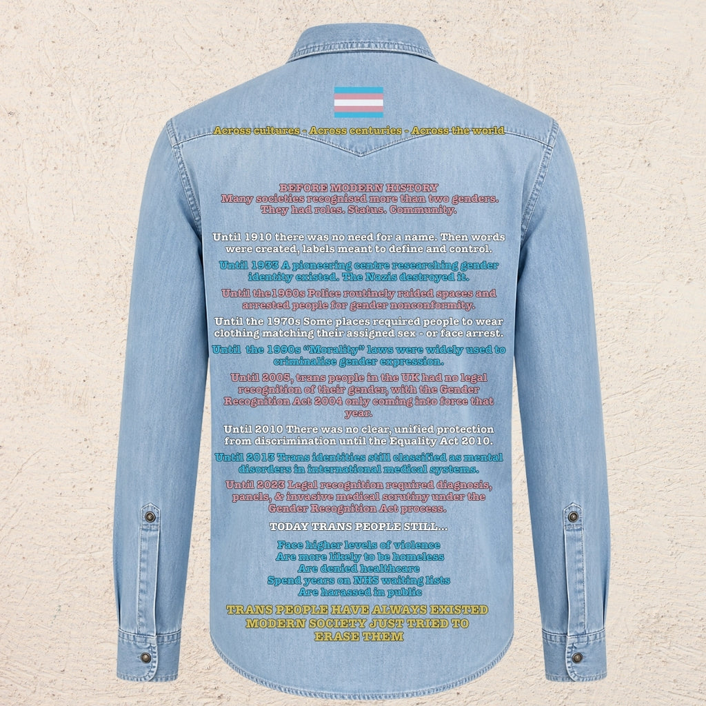 What Are You Angry About? Custom Preloved Protest Denim Shirt | 20% to charity